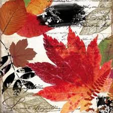 serwetka wzór jesień liście